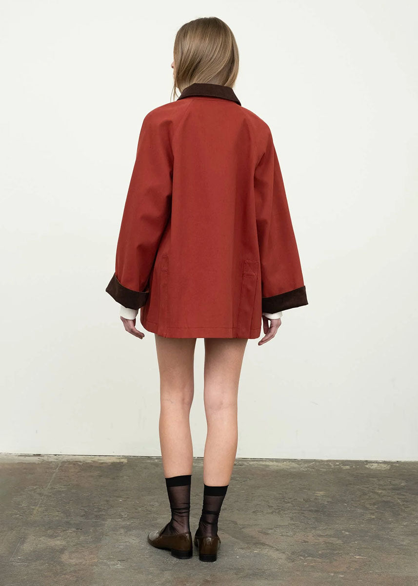 Bess Corduroy Barn Jacket - Oxblood