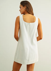 Winsley Eyelet Linen Mini Dress - Off-White