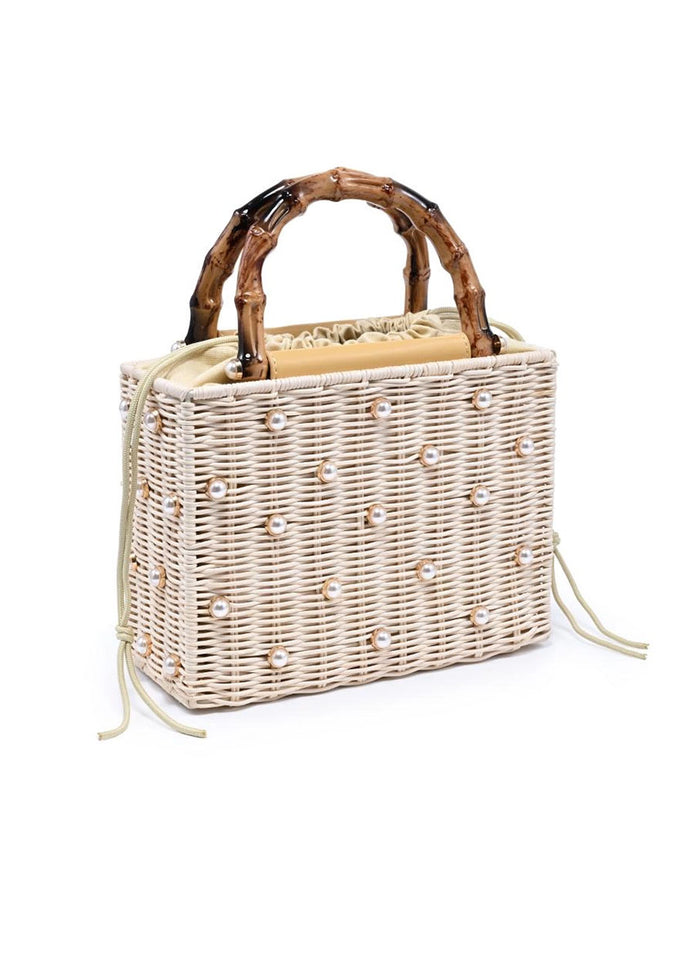 Maxie Pearl-Studded Evening Bag