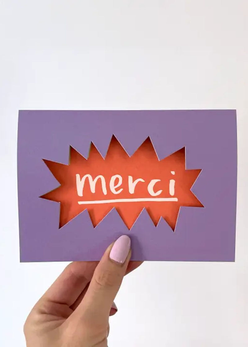 Merci Die-Cut Thank You Card
