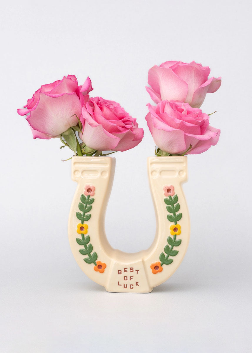 Ceramic Horseshoe Vase