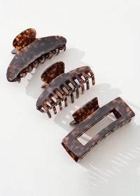 Deep Tortoise Large Claw Clips