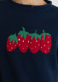 Strawberry Sweater - Navy