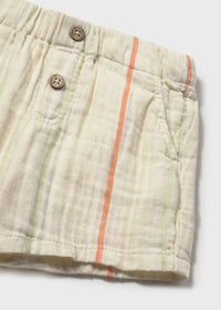 Percy Wide Leg Linen Shorts - Stripe