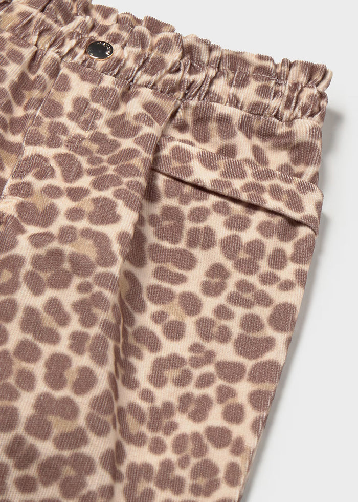Kiana Corduroy Pants - Leopard