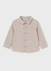 Rowen Jacquard Button-Down - Heather Latte