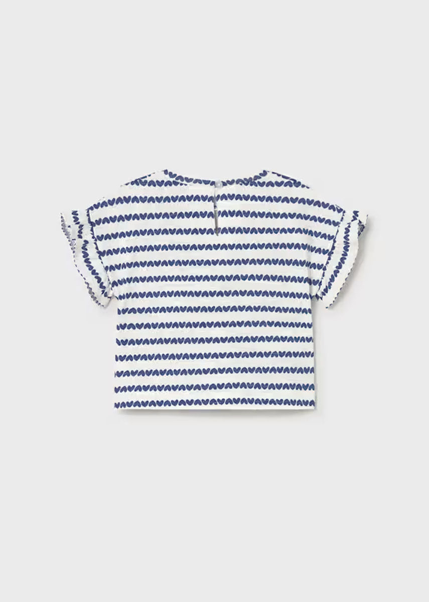 Bonnie Heart Printed Tee - Porcelain