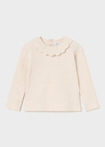 Fawn Ribbed Ruffle Top - Heather Milk