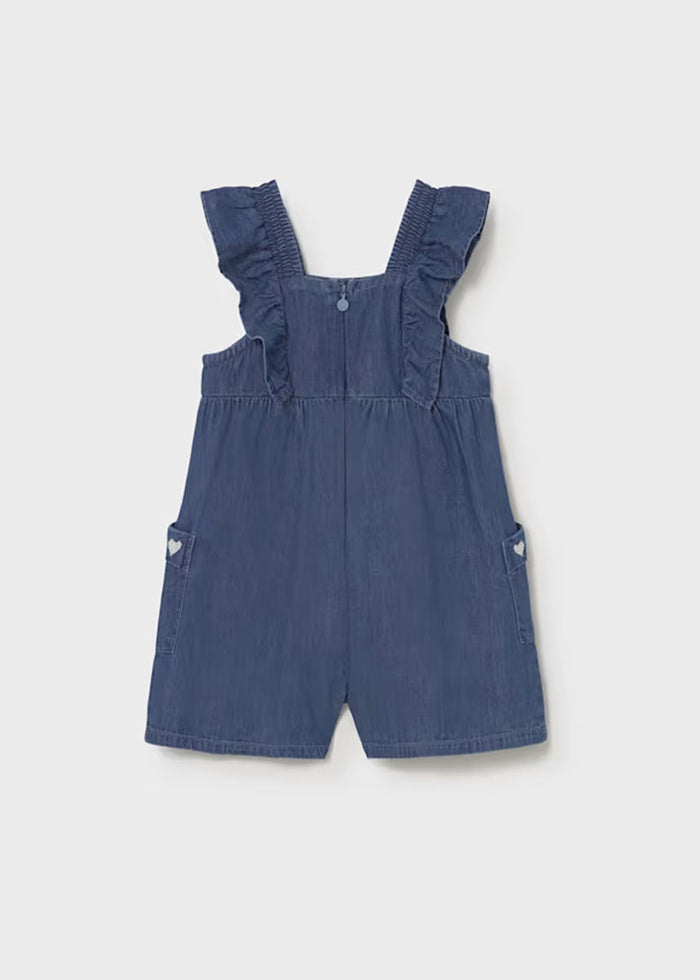 Meg Heart Romper - Dark Denim