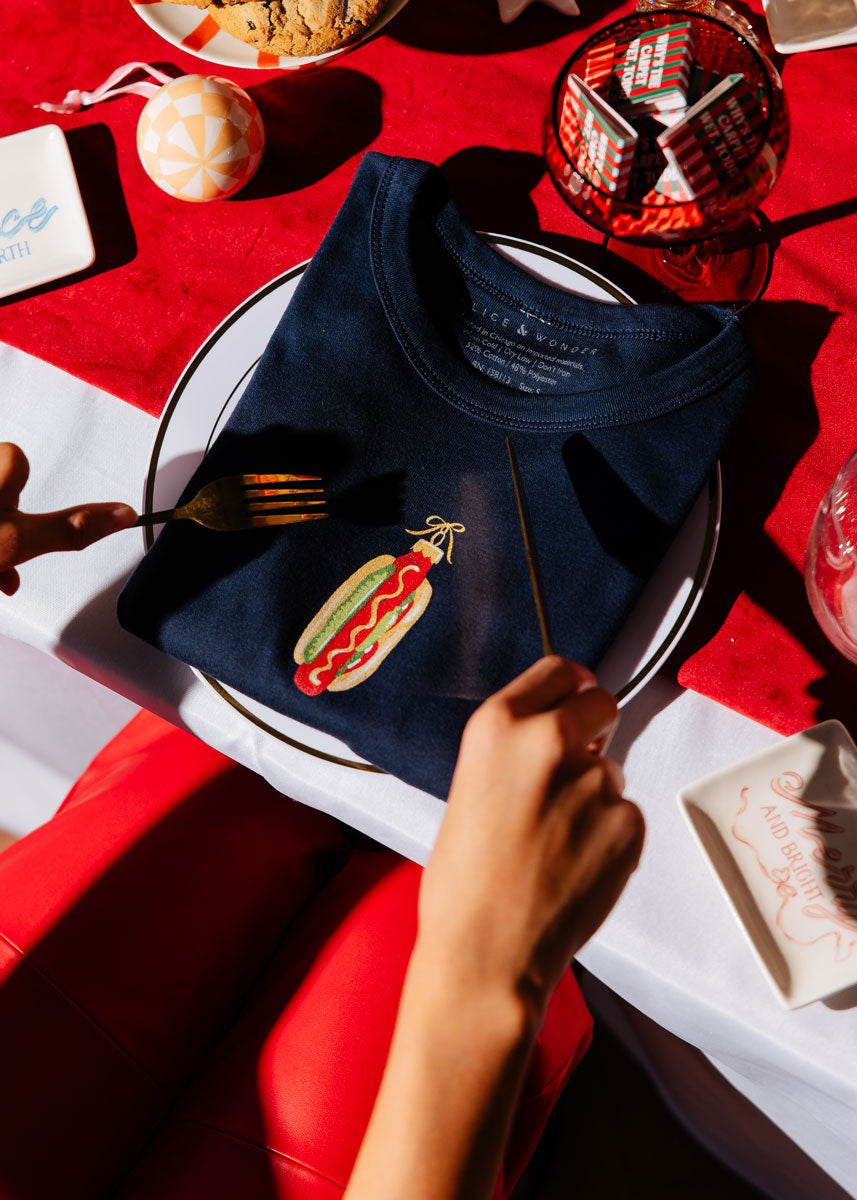 Hot Dog Ornament Baby Tee