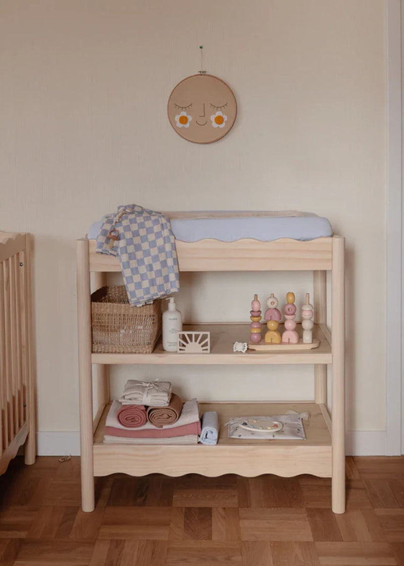 Muslin Swaddle Organic Cotton Blanket - Blue Check