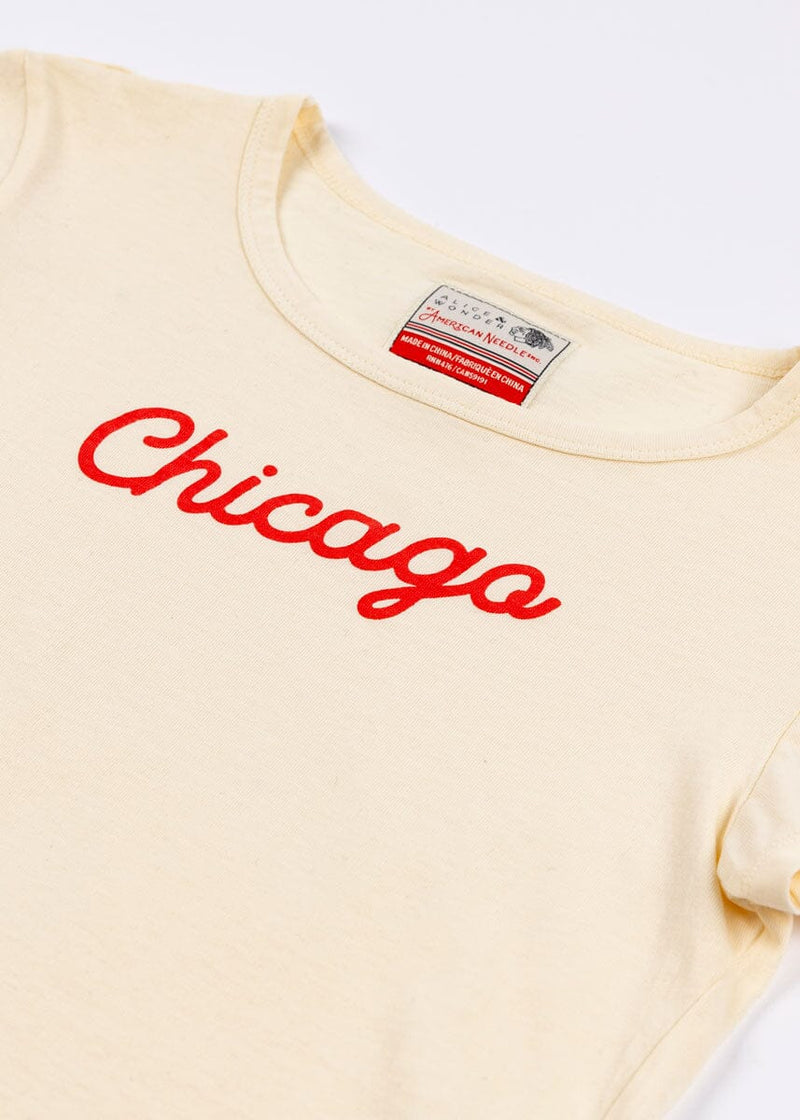 Blackhawks Script Baby Tee - Cream