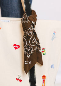 Embroidered Bandana - Hunter Paisley