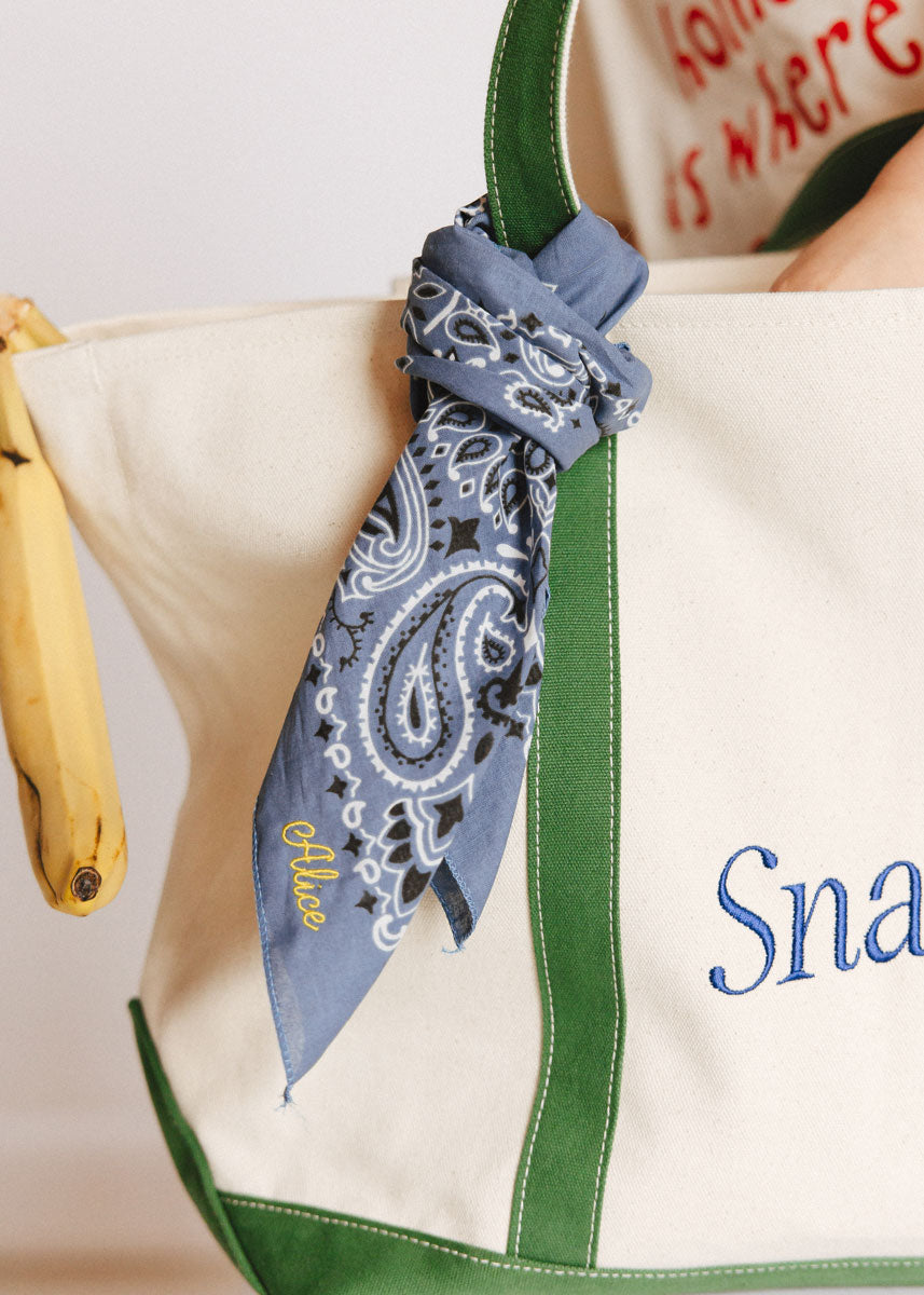 Embroidered Bandana - Hunter Paisley