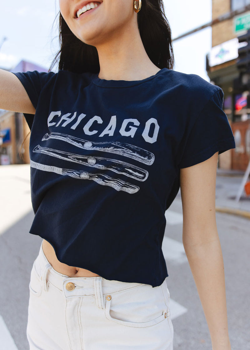 Chicago Slugger Vintage Crop T-Shirt