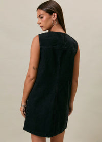 Remi Denim Mini Dress - Washed Black