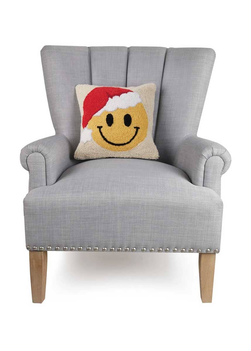 Santa Smiley Face Hook Pillow