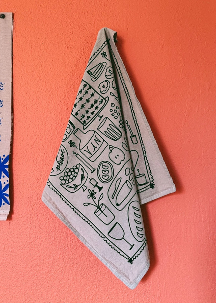 Picnic Tea Towel - Taupe