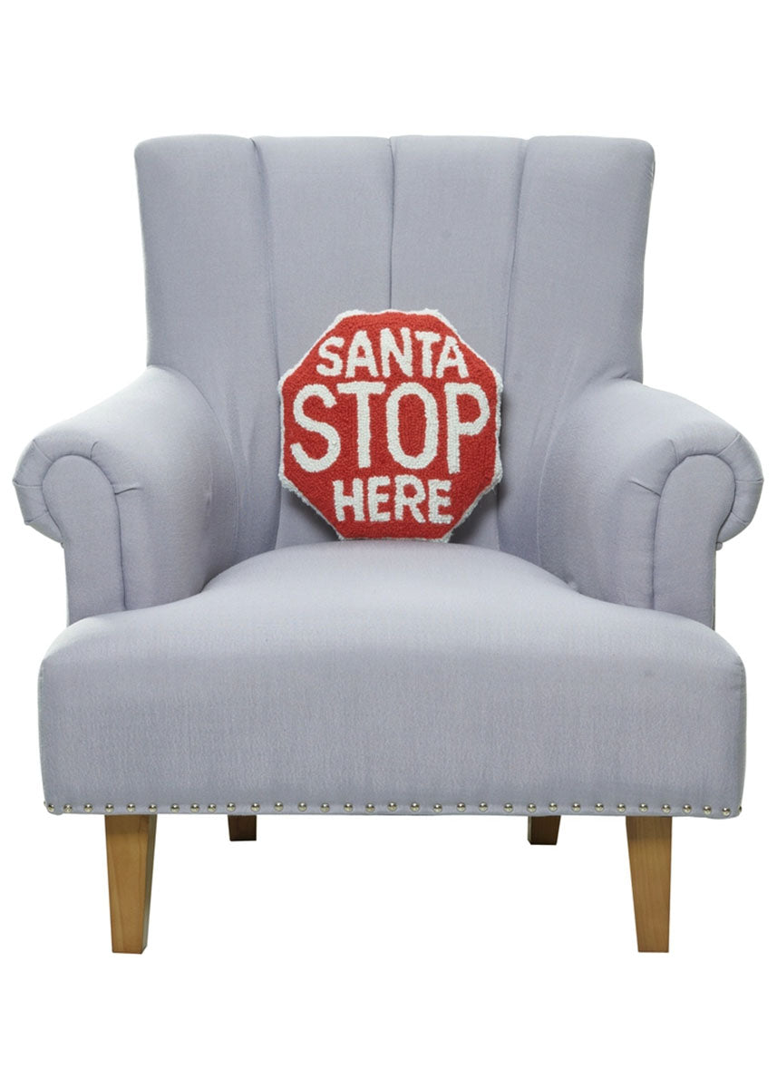 Santa Stop Sign Hook Pillow