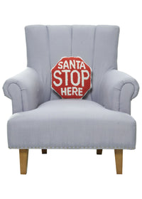 Santa Stop Sign Hook Pillow