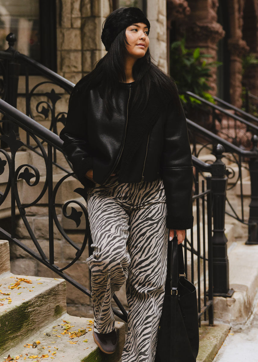 Mad Hatter Faux-Fur Headband - Black