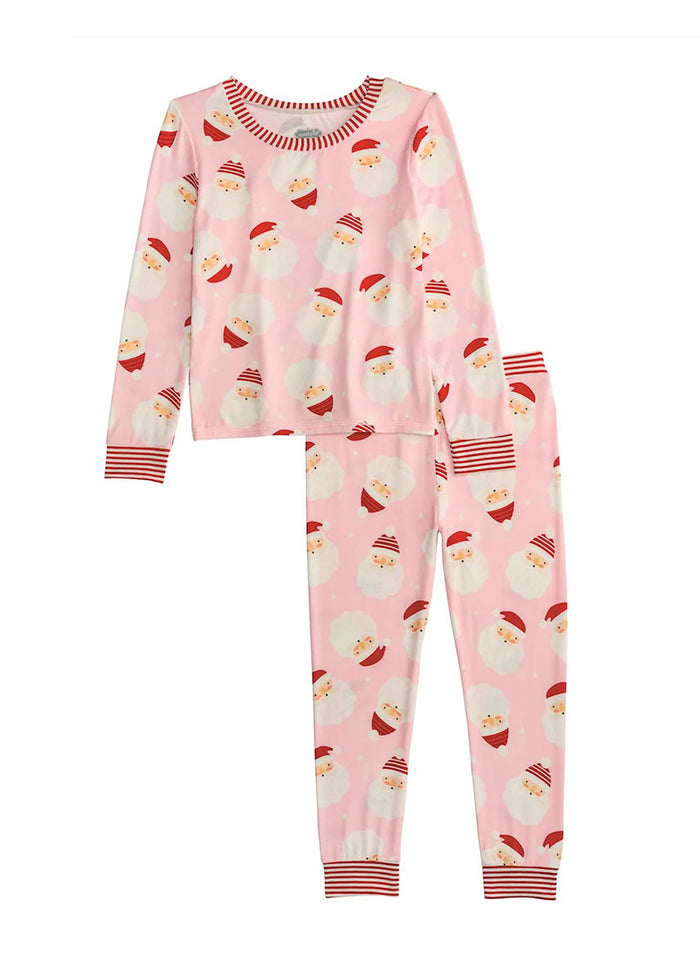 Santa Glow Pajama Set - Pink