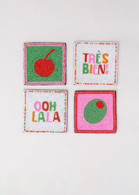 Beaded Cocktail Coasters (Set of 4)