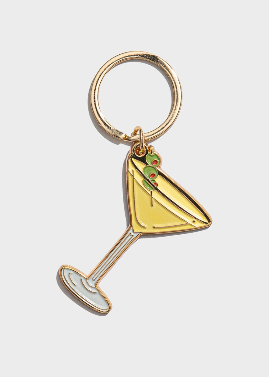 Olive Dirty Martini Enamel Keychain
