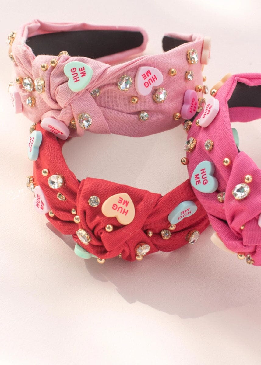 Valentine's Conversation Hearts Headband - Red
