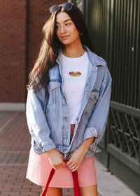 Hot Dog Beaded Baby Tee