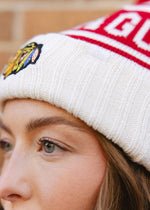 Adult Chicago Blackhawks Varsity Beanie - Red