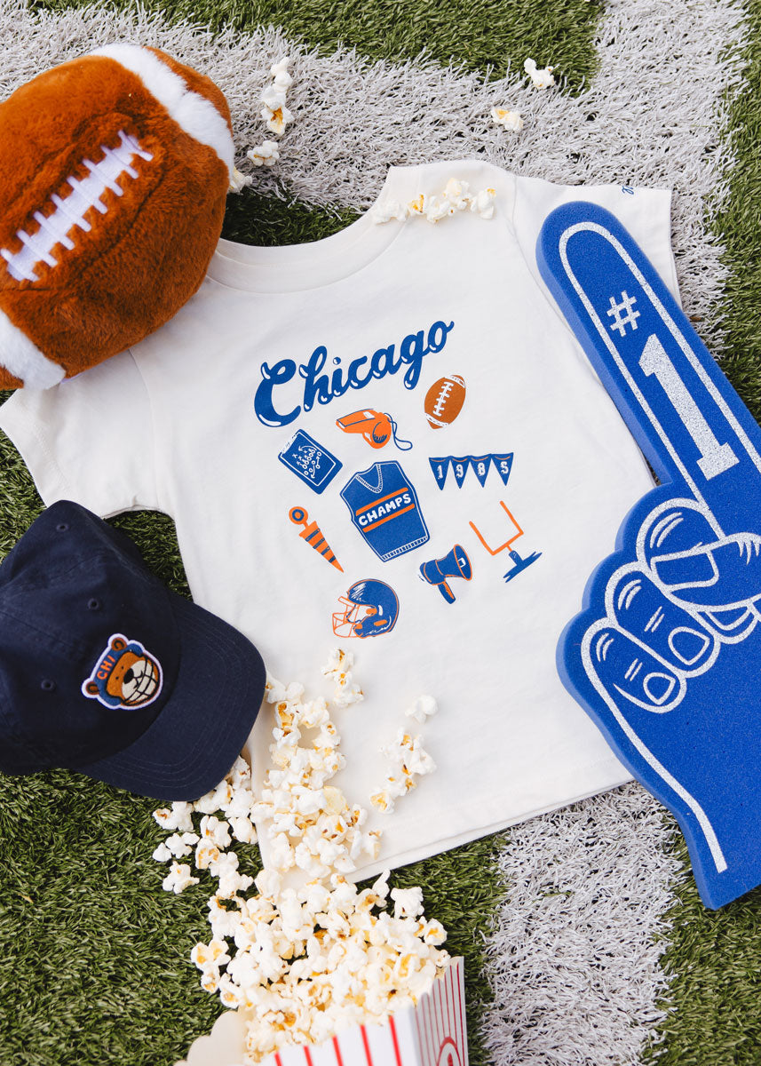 Youth Bear Chicago Dad Hat - Navy