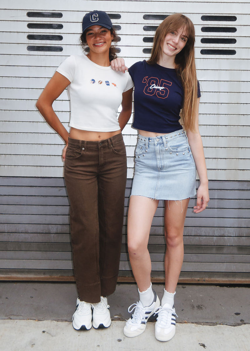 '85 Chicago Baby Tee - Navy