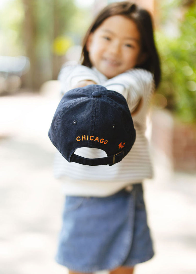 Youth Bear Chicago Dad Hat - Navy