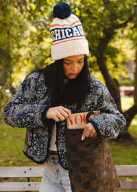 MAD HTR Chicago Varsity Beanie - Adult - Navy & Orange