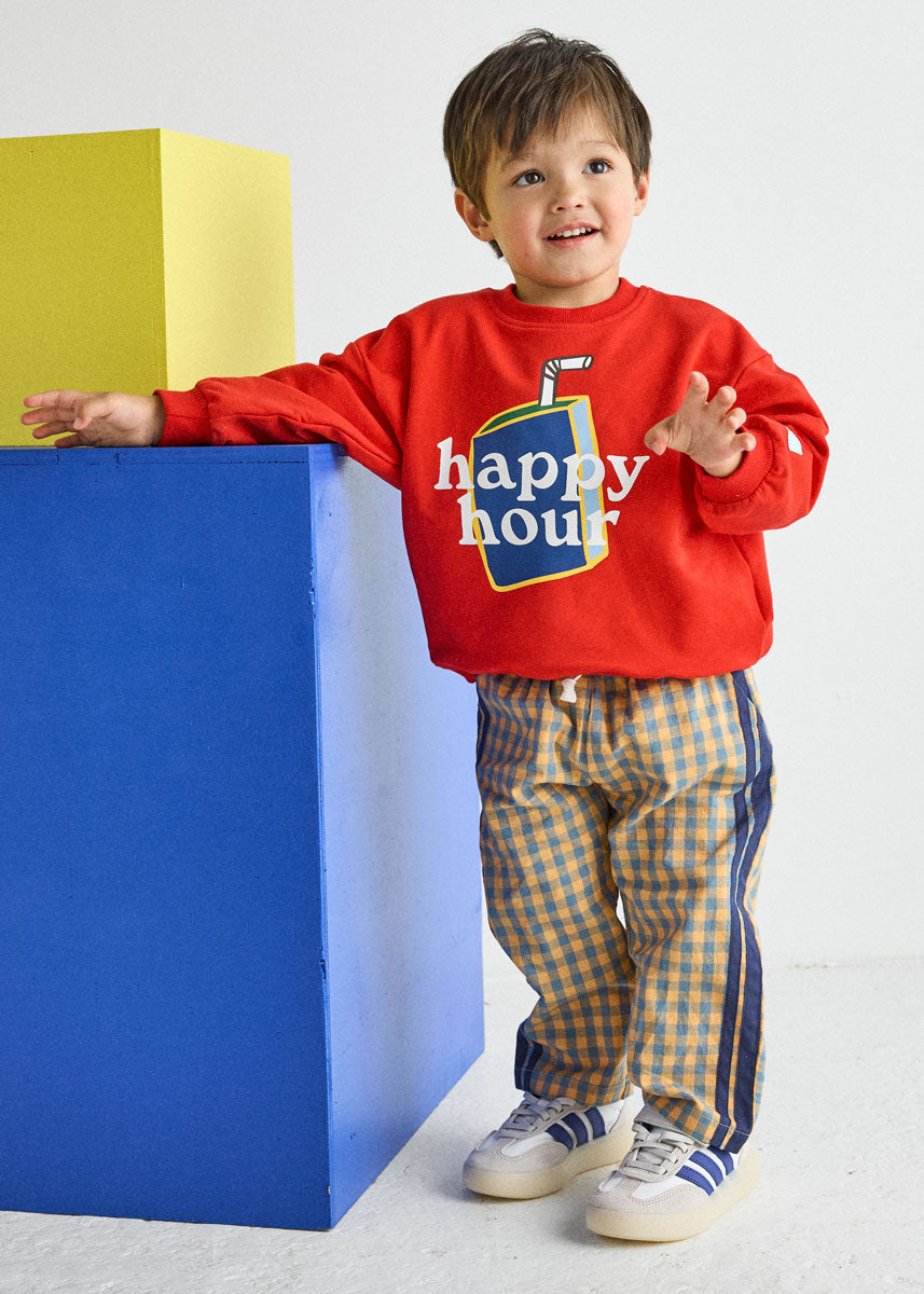 Gingham Stripe Pant - Blue & Orange