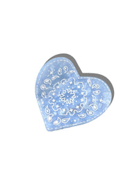 Paisley Heart Claw Clip - Blue