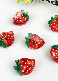 Mini Strawberry Hair Claw Clip