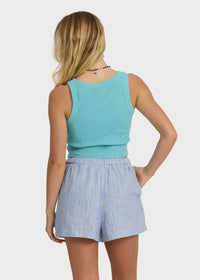 Wanderer Woven Print Short - Twilight Blue