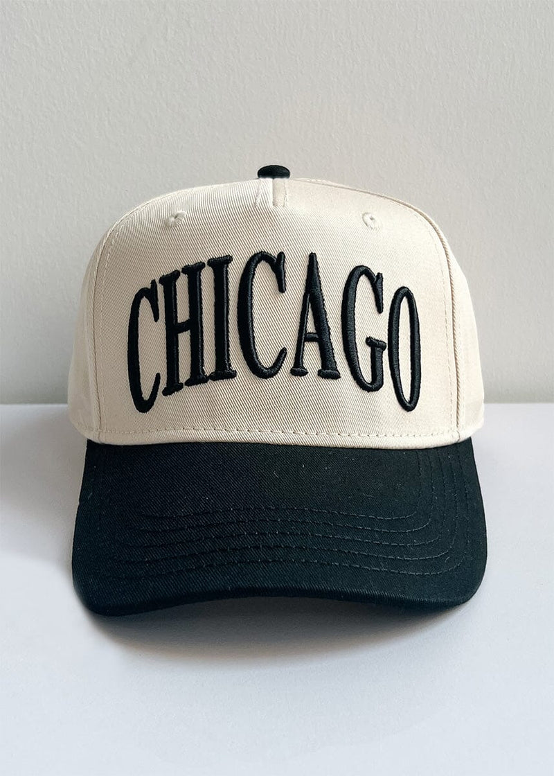 Chicago Puff Baseball Cap - Black
