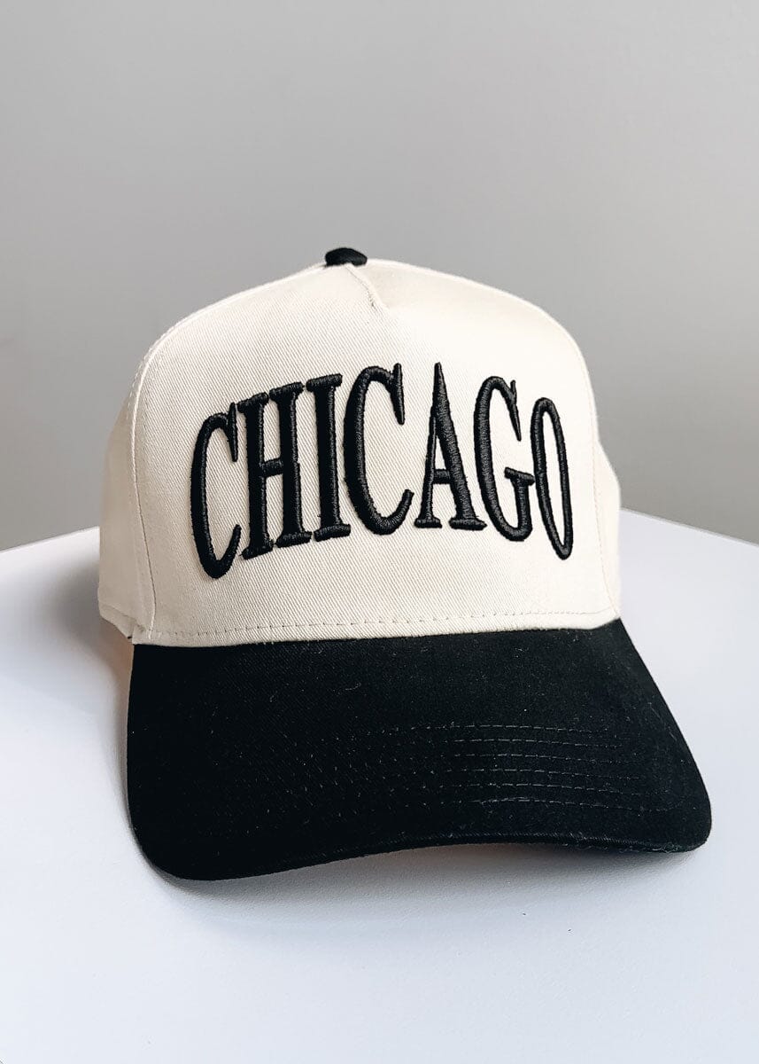 Chainstitch Chicago Puff Baseball Cap - Black