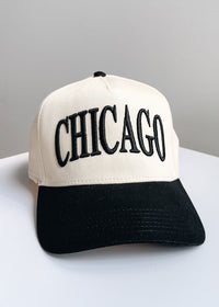Chainstitch Chicago Puff Baseball Cap - Black