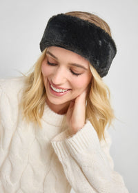Mad Hatter Faux-Fur Headband - Black