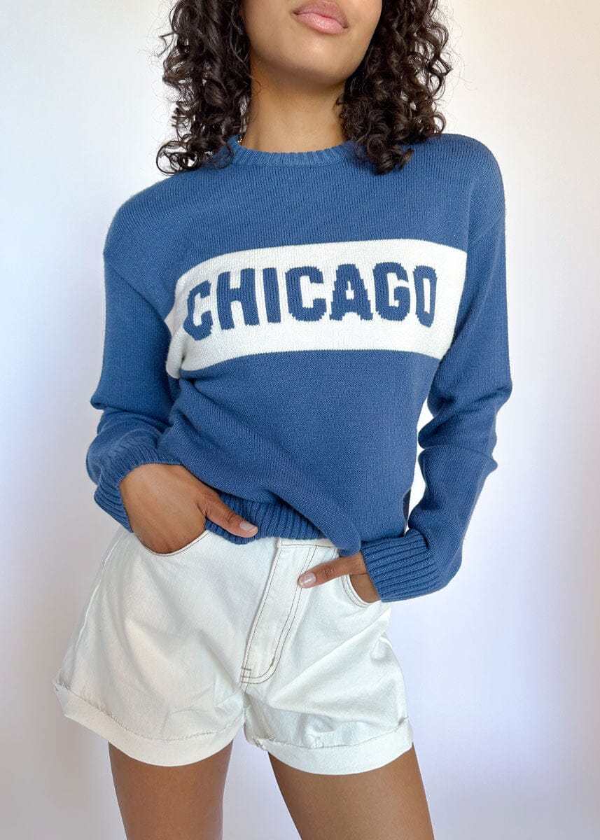 Chicago Block Stripe Sweater - Blue