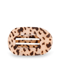 Small Flat Round Clip - Blonde Tortoise