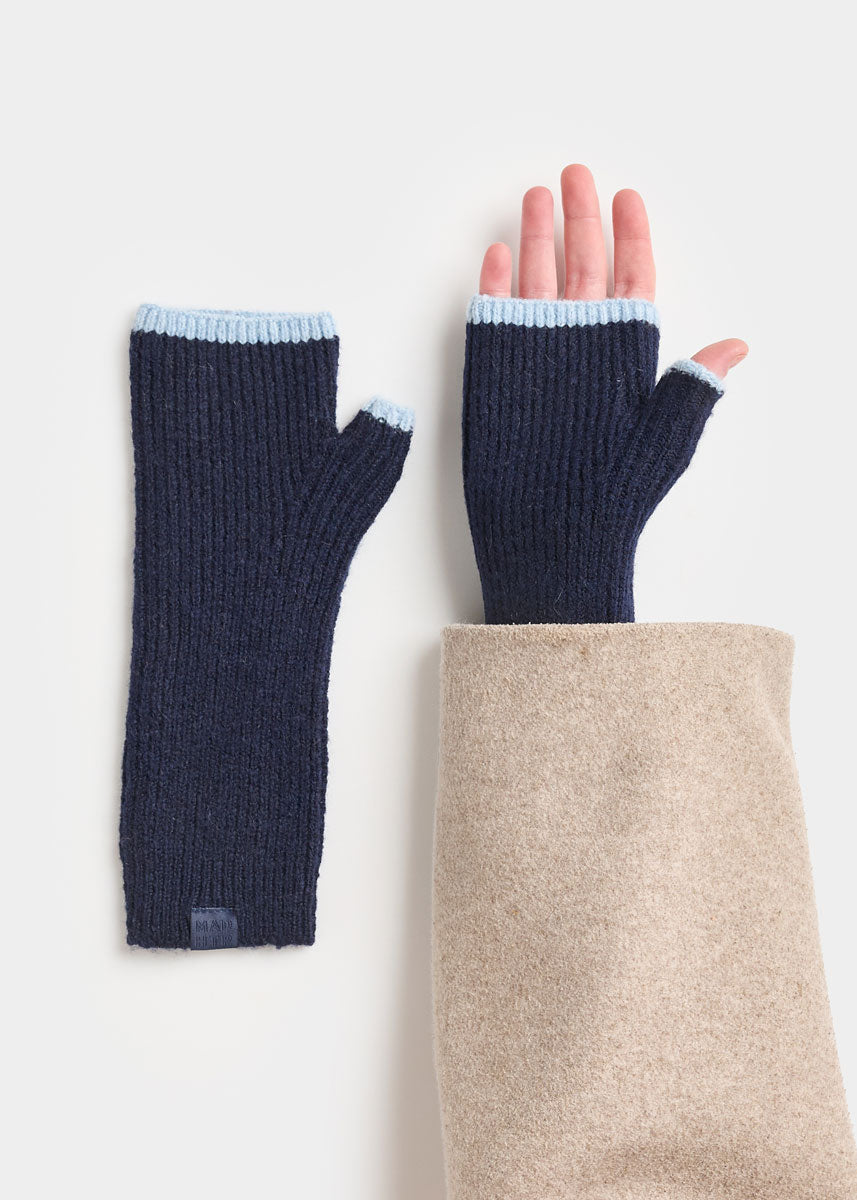 MAD HTR Wrist Warmers - Navy & Blue