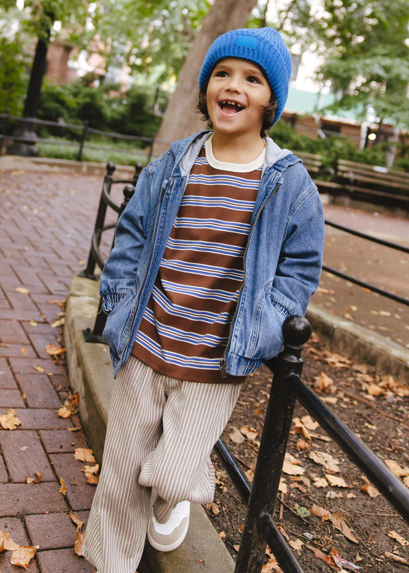 Toddler Mad Hatter Ribbed Knit Beanie - Cobalt