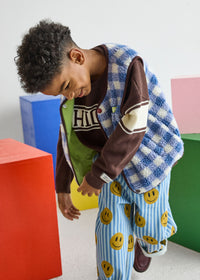 Fleece Vest - Blue Check