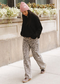 Adult Mad Hatter Ribbed Knit Beanie - Heather Pink