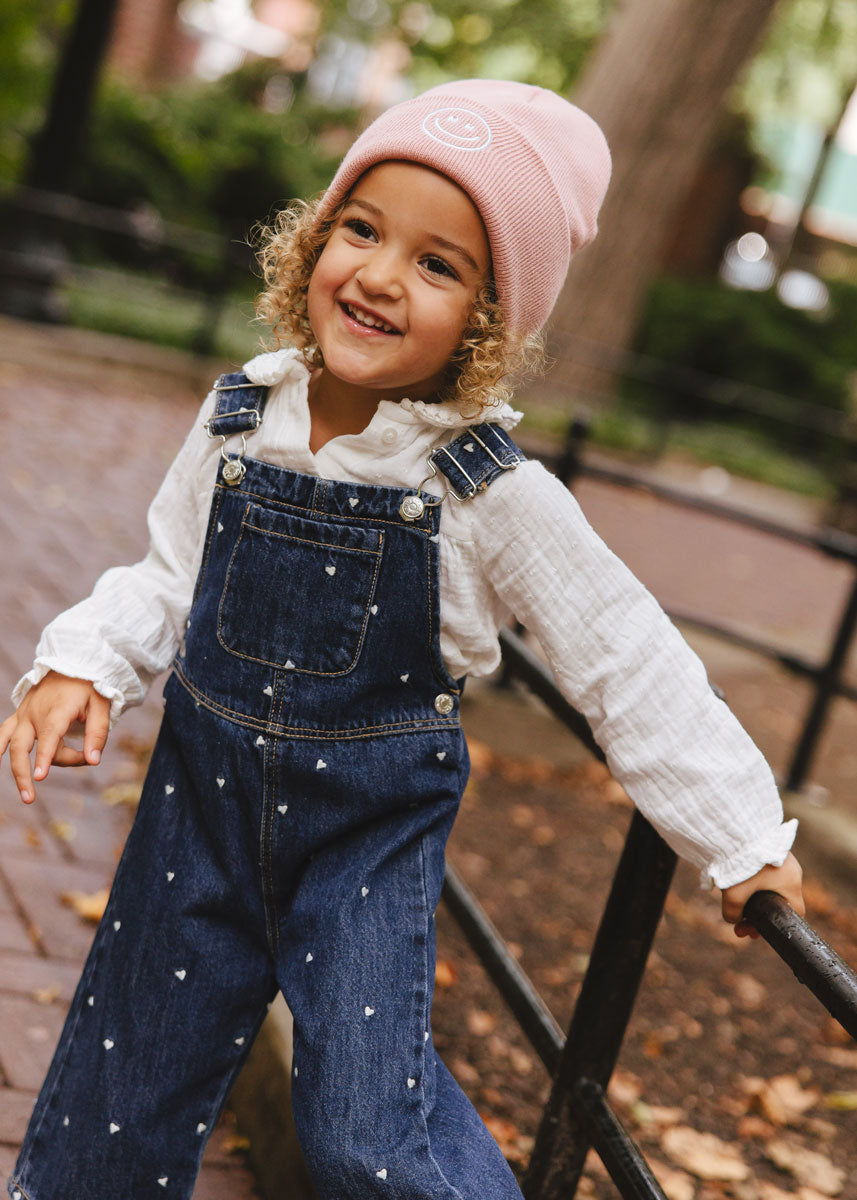 Youth Mad Hatter Smiley Cuff Beanie - Pink